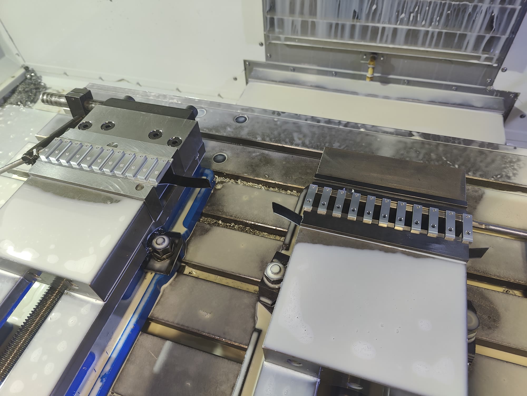 Multiple parts machined per cycle